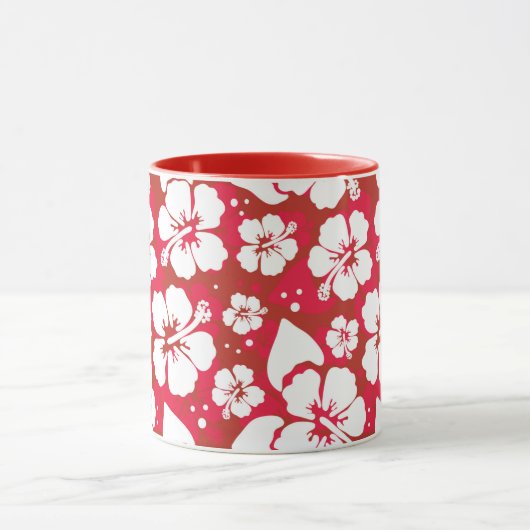 Hibiscus Flowers Pattern Mok (Midden)