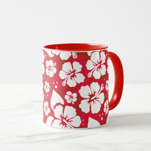 Hibiscus Flowers Pattern Mok (Voorkant rechts)