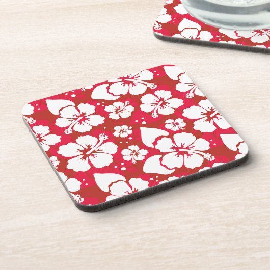 Hibiscus Flowers Pattern Onderzetter (Linkerzijde)