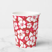 Hibiscus Flowers Pattern Papieren Bekers (Achterkant)