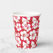 Hibiscus Flowers Pattern Papieren Bekers (Rechts)