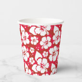 Hibiscus Flowers Pattern Papieren Bekers (Voorkant)