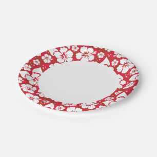 Hibiscus Flowers Pattern Papieren Bordje