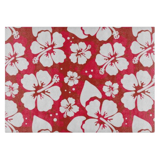 Hibiscus Flowers Pattern Snijplank (Voorkant)