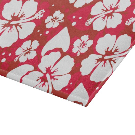 Hibiscus Flowers Pattern Snijplank (Hoek)