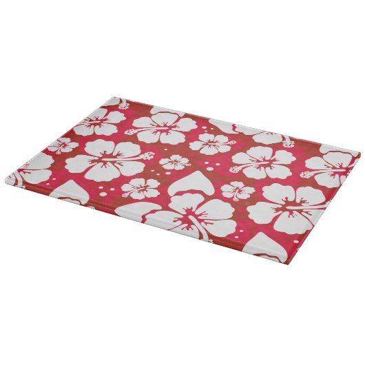 Hibiscus Flowers Pattern Snijplank (Hoek)