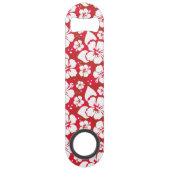 Hibiscus Flowers Pattern Speed Flessenopener (Achterkant)