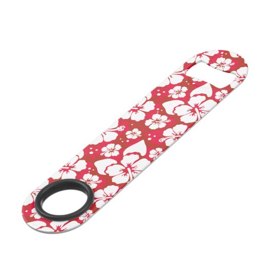 Hibiscus Flowers Pattern Speed Flessenopener (Achterkant Gekanteld)