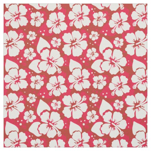 Hibiscus Flowers Pattern Stof (Swatch)