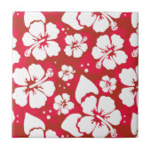Hibiscus Flowers Pattern Tegeltje (Voorkant)