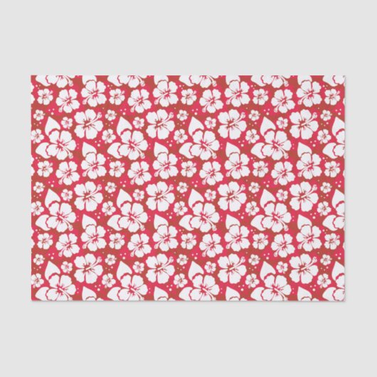 Hibiscus Flowers Pattern Tissuepapier (Voorkant)