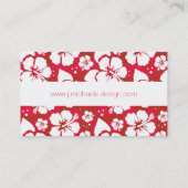 Hibiscus Flowers Pattern Visitekaartje (Achterkant)