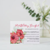 Hibiscus Flowers Post-Wedding Breakfast of Brunch Kaart (Staand voorkant)