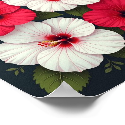 Hibiscus Flowers Poster (Hoek)