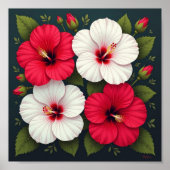 Hibiscus Flowers Poster (Voorkant)