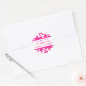 Hibiscus Flowers Return Address Label (donkerroze) (Envelop)