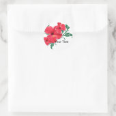 Hibiscus Flowers Ronde Sticker (Tas)