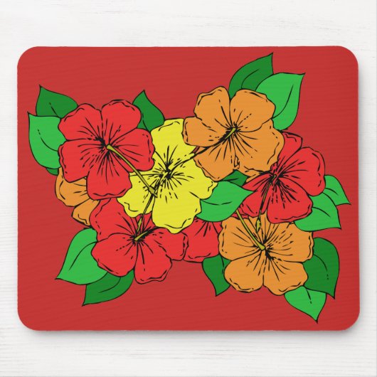Hibiscus Flowers ROY Muismat (Voorkant)