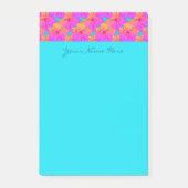 Hibiscus Flowers Roze op Turquoise Post-it® Notes (Voorkant)