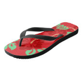 Hibiscus Flowers Ted Tropical Pattern Teenslippers (Schuin)