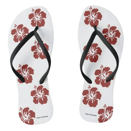 Hibiscus Flowers Teenslippers (Voetbed)