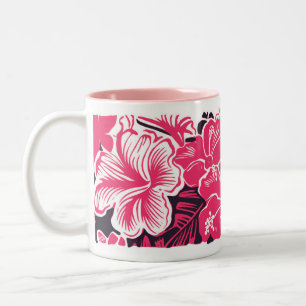 Hibiscus Flowers Tweekleurige Koffiemok