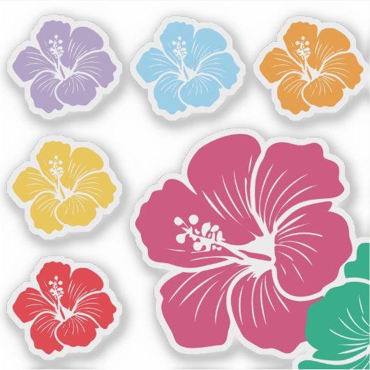 Hibiscus Flowers Variety Sticker (Voorkant)
