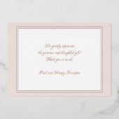 Hibiscus Folie alle keren Elegant Dank je wel Folie Uitnodiging (Achterkant)