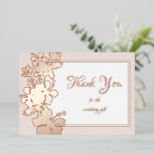 Hibiscus Folie alle keren Elegant Dank je wel Folie Uitnodiging (Staand Voorkant)