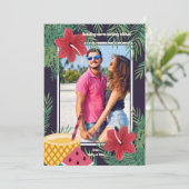 Hibiscus foto-Wenskaart Feestdagenkaart (Staand voorkant)