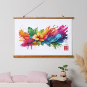 Hibiscus Fury Hangend Wandkleed (Slaapkamer)