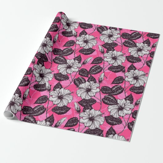 Hibiscus garden 2 cadeaupapier (Uitgerold)