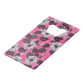 Hibiscus garden 2 creditkaart flessenopener (Voorkant Gekanteld)