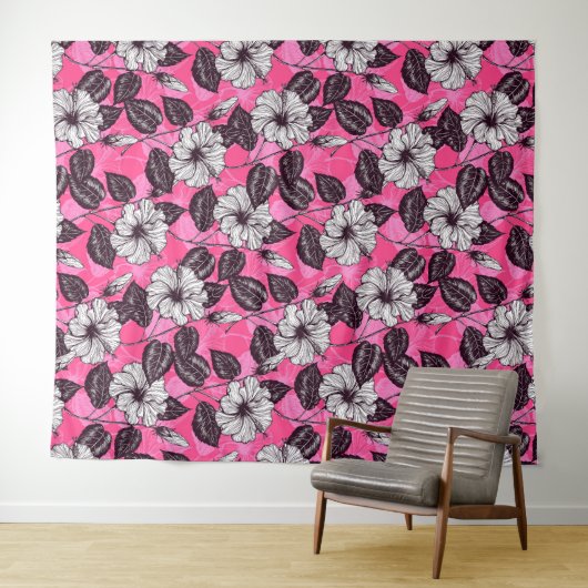 Hibiscus garden 2 wandkleed (In Situ (horizontaal))