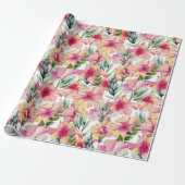 Hibiscus Garden Cadeaupapier (Uitgerold)