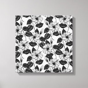 Hibiscus garden canvas afdruk
