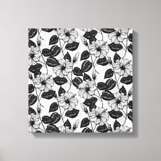 Hibiscus garden canvas afdruk (Voorkant)