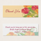 hibiscus garden ~ dankjewel label mini visitekaartjes (Voorkant /achterkant)
