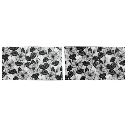 Hibiscus garden kussensloop (Achterkant-Set)