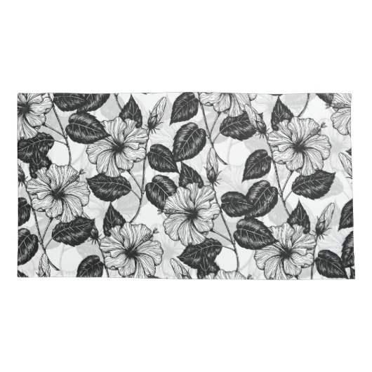 Hibiscus garden kussensloop (Achterkant-Links)