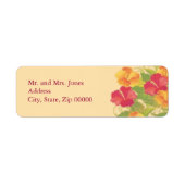 hibiscus garden ~ mailinglabel etiket (Voorkant)