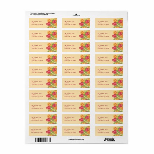 hibiscus garden ~ mailinglabel etiket (Full Sheet)