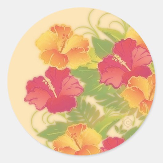 hibiscus garden ~ sticker (Voorkant)
