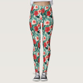 Hibiscus Gebloemd  Leggings (Voorkant)