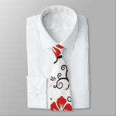 Hibiscus Gecko Decor Patroon + jouw ideeën Stropdas (Gebonden)