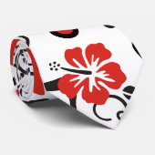 Hibiscus Gecko Decor Patroon + jouw ideeën Stropdas (Opgerold)