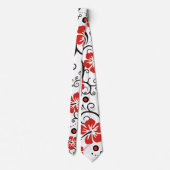 Hibiscus Gecko Decor Patroon + jouw ideeën Stropdas (Achterkant)