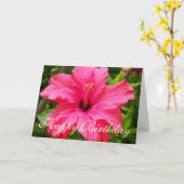 Hibiscus - Gelukkige Verjaardag Kaart (Gele Bloem)