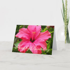 Hibiscus - Gelukkige Verjaardag Kaart