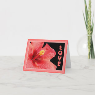 Hibiscus gepersonaliseerd Wenskaart Kaart